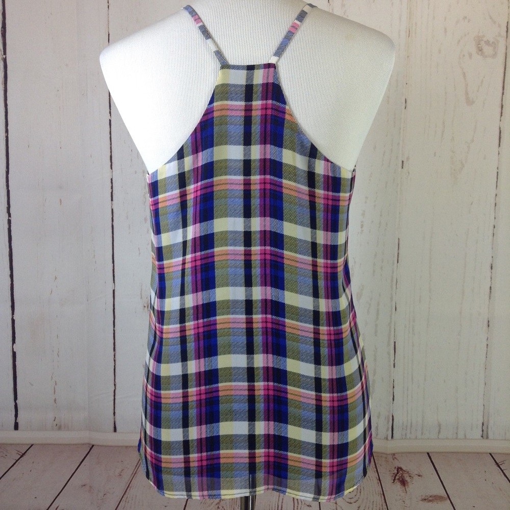 Askari Plaid Racerback Tank Top Size Small - Picture 4 of 7